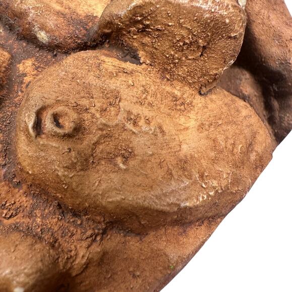 Vintage Dave Grossman Pottery Boy Planter 5.5" Brown Textured Sculpture Figural - Picture 8 of 12